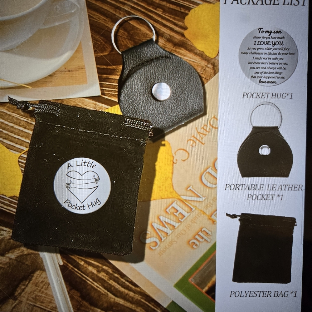 SON Pocket Hug Token Keyring Inspirational Gift - Picture 4 of 5